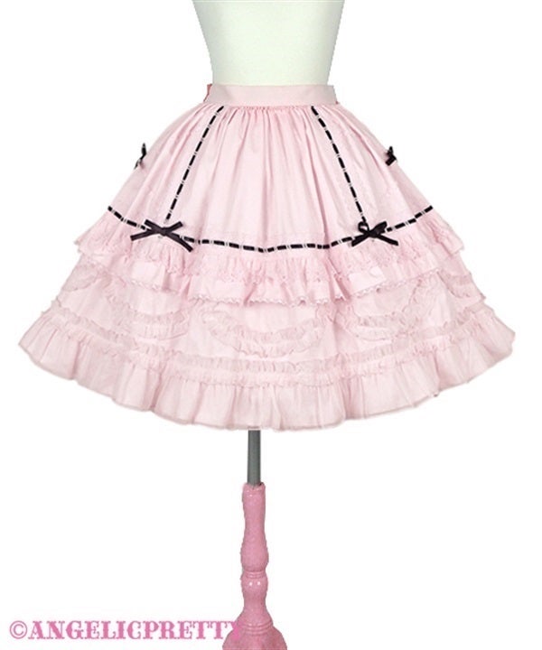 スカート Heart logo tiered skirt Frill heart stone logo skirt – AVENCHUMU （アバンチュウム）