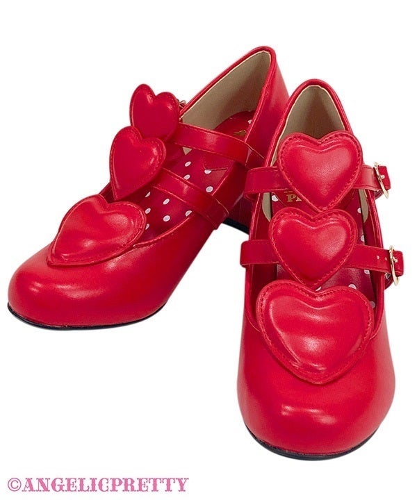 Trio Heart Shoes by Angelic Pretty