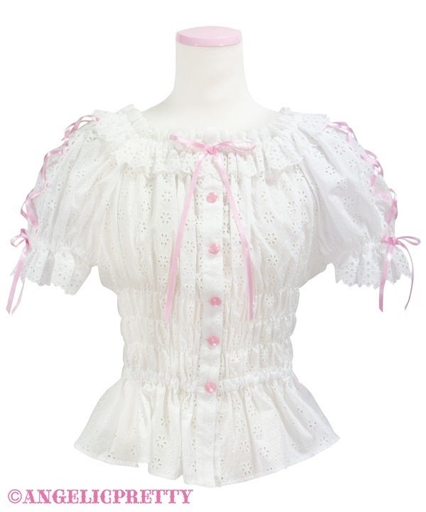 Cotton Garden Lace Off-Shoulder Blouse by Angelic Pretty