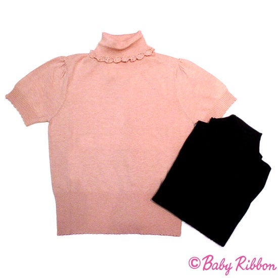 トップス Baby ribbon knit tops AM1478 ANDMARY】Baby ribbon knit tops