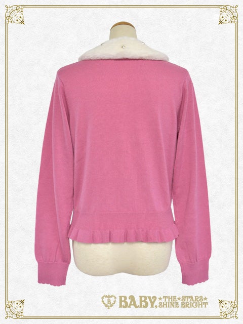 Pearl Cardigan with Fur Collar by Baby, the Stars Shine Bright