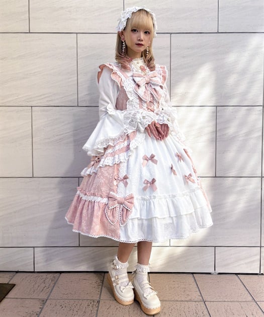 axes femme Chalmiereブリリアントローズジャンスカ（クロ） Chalmiere - Brilliant Rose JSK by Axes Femme