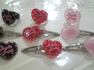 Polka Dot Love Heart Ring by Angelic Pretty