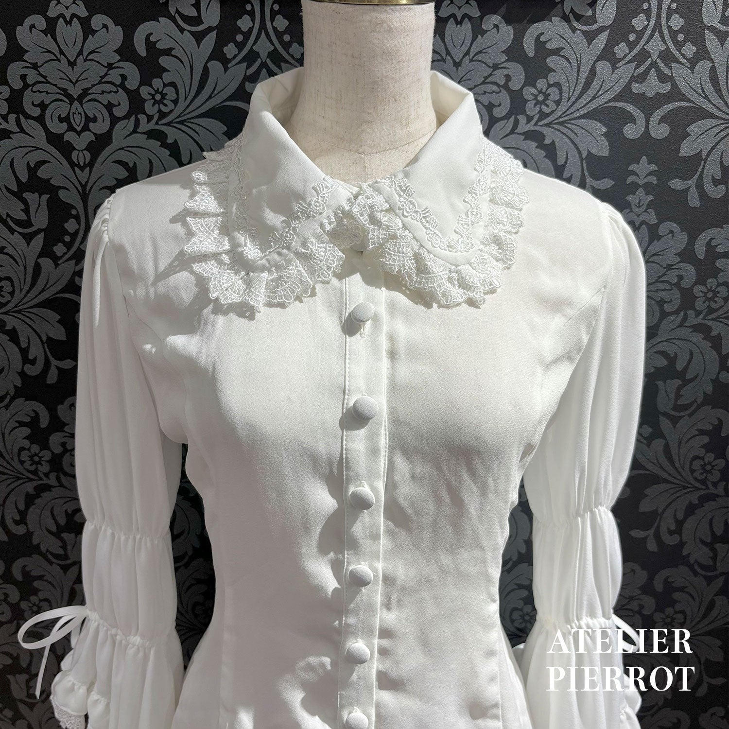 Louise Jabot Half Sleeve Blouse by Atelier Pierrot