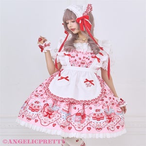 Sentimental Heart Lace Apron by Angelic Pretty