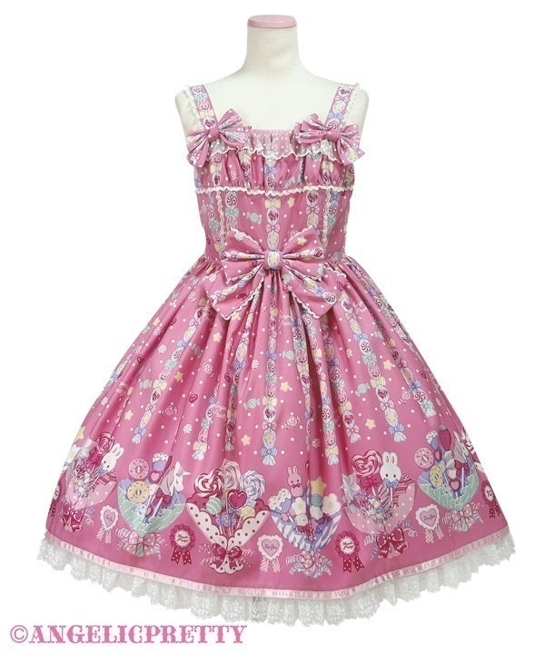 Angelic Pretty Milky Cross JSK ジャンスカ ピンク Milky Cross JSK (2015) by Angelic Pretty