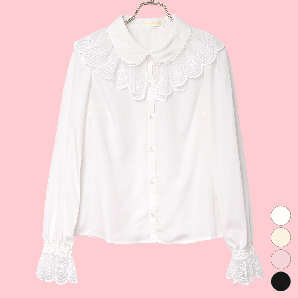 未使用2025新作ARTS & SCIENCE Back long blouse Melody Lace Long Sleeve Blouse (2025) by Melody BasKet