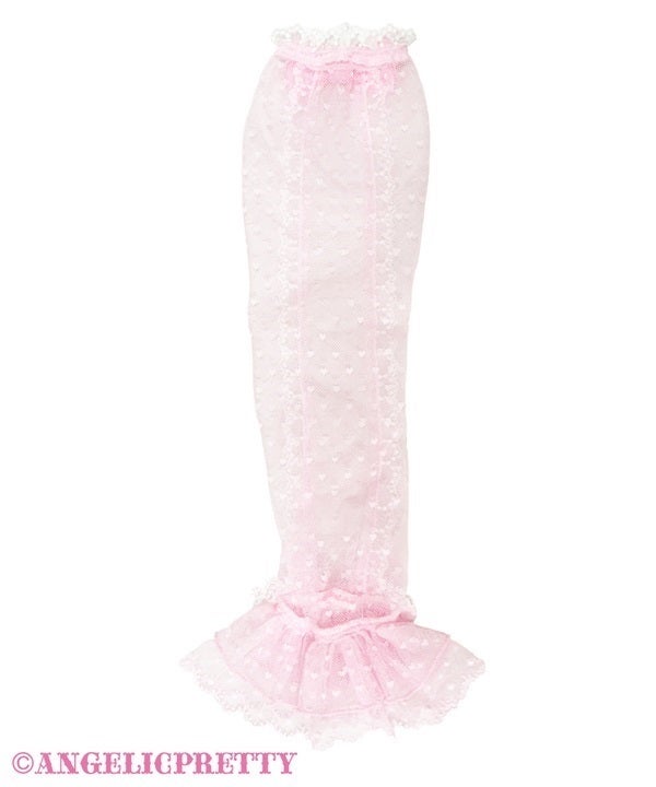 Heart Tulle Long Arm Warmers by Angelic Pretty