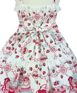 Strawberry Cake Party Shirring JSK by Angelic Pretty Strawberry Cake Party Shirring JSK by Angelic Pretty