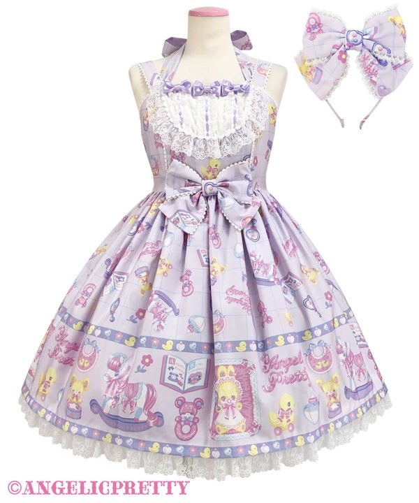 BABY ブルーボックス柄JSK + カチューシャセット BABY ブルーボックス柄JSK + カチューシャセット - メルカリ