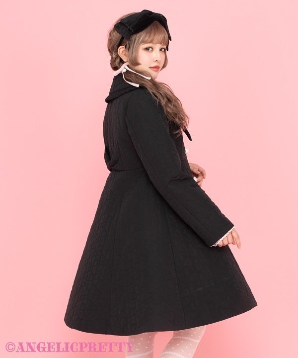 jnhearts リボンコート　36 ネイビー　ribbon coat タッチリボンカフストレンチコート「K485」-RUIRUE BOUTIQUE