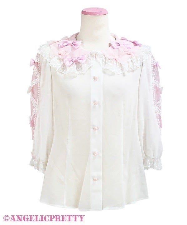 Fluffy Ribbon Blouse (2025) by Angelic Pretty
