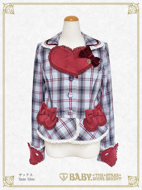 【通販完売品】Mary Stuartタータンチェックジャケット エンジ Mary Stuart Tartan Check Jacket by Baby, the Stars Shine Bright