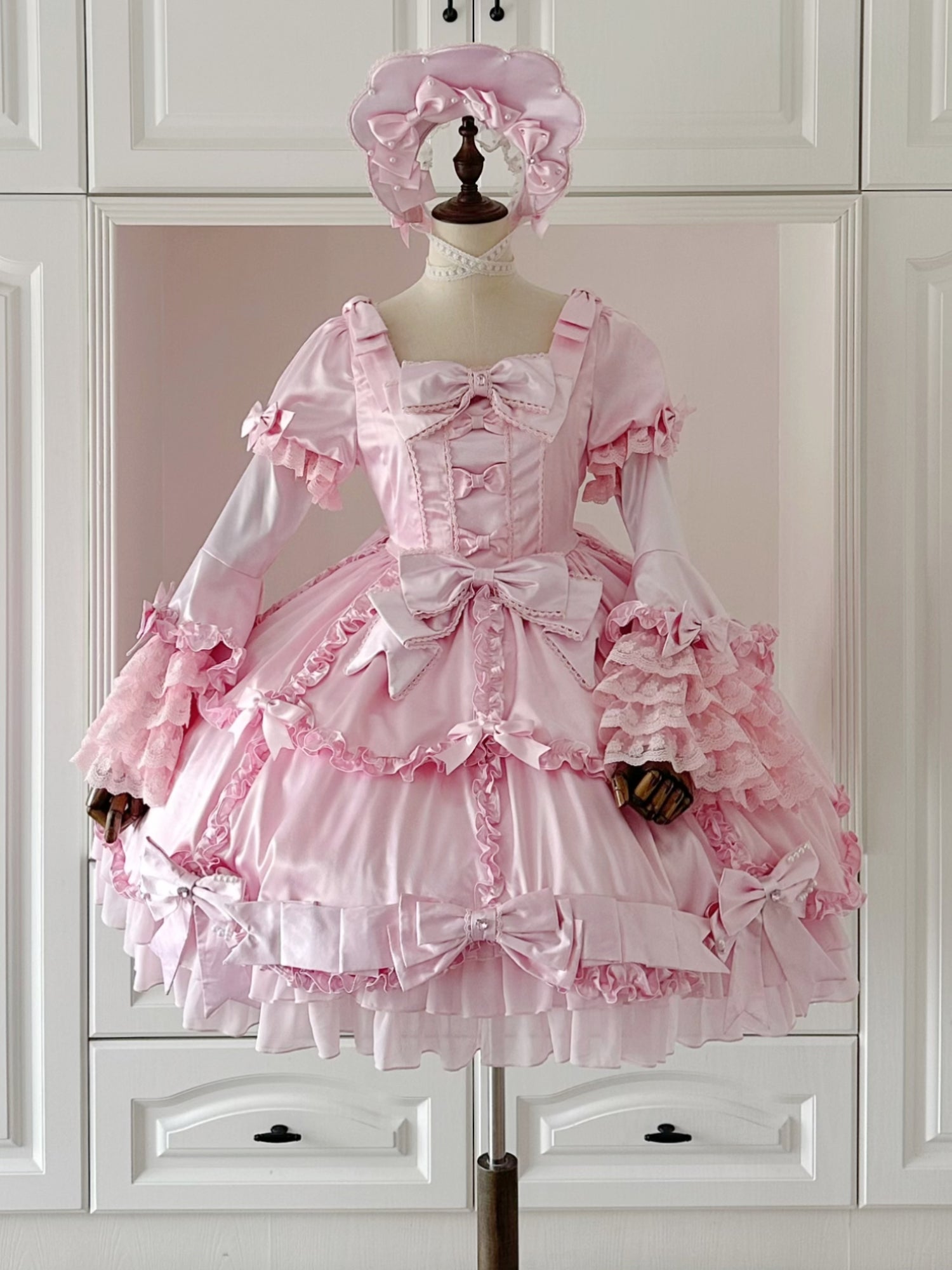 Antique Wardrobe ~ Satin Princess OP Set by Chinese Indie Brand