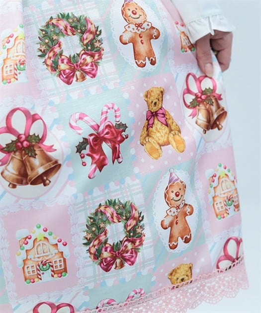 Chalmiere クリスマス ジャンパースカート ピンク kawaii Chalmiere クリスマス ジャンパースカート ピンク kawaii Chalmiere