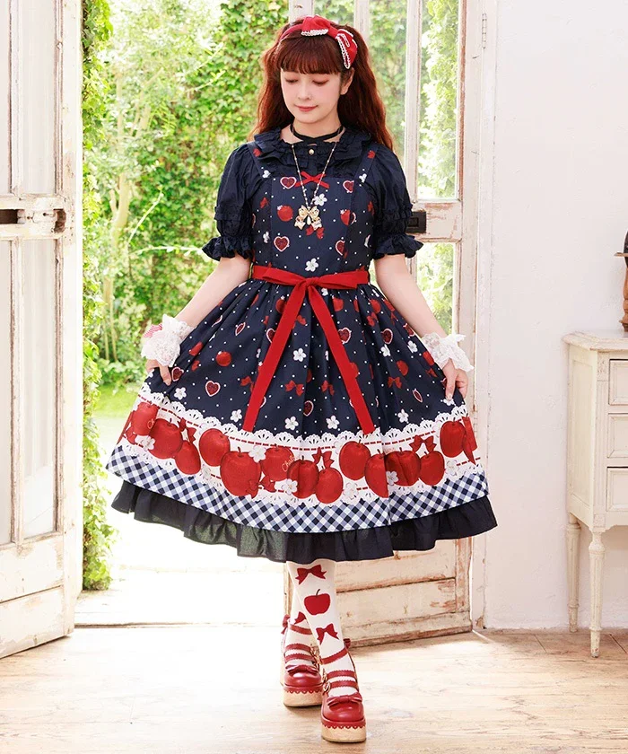 axes femme Chalmiereスウィーティアップルジャンスカ（白） Chalmiere ~ Sweetie Apple JSK by Axes Femme