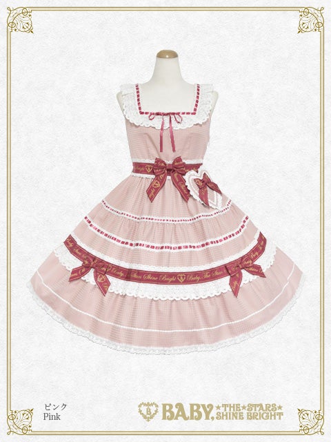 お菓子柄JSK Plus Plus Size] Gingham Fruit Tart Frill JSK | metamorphose