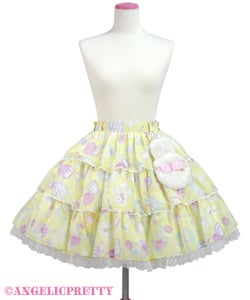 Fluffy Puff Bunny Skirt by Angelic Pretty Fluffy Puff Bunny Skirt by Angelic Pretty