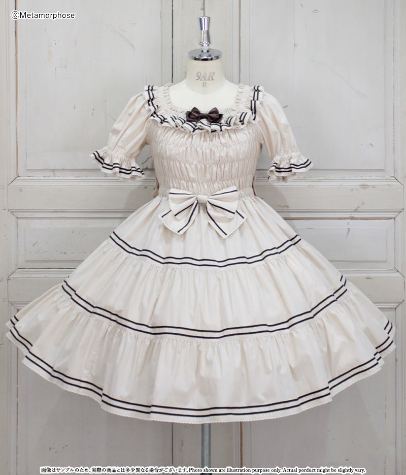 Toriko 様　Julier ジュリエ　マーブルフェザープリント　上下セット Antique Rococo Bouquet Apron JSK by Victorian Maiden