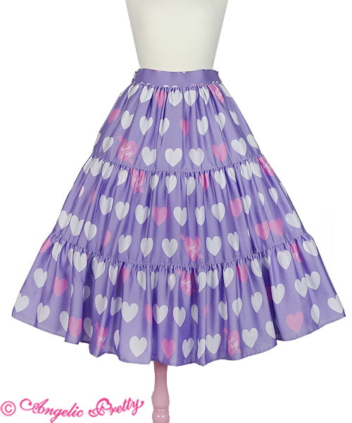 Dolly Heart Tiered Skirt (Shibuya Exclusive) by Angelic Pretty