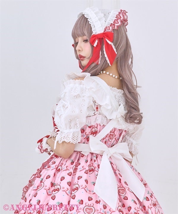 Strawberry Cake Party Shirring JSK by Angelic Pretty