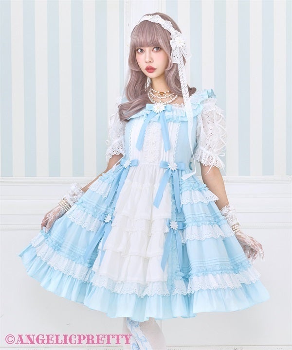 アンジェリックプリティ マーガレットドールJSK サックス 水色 ブルー Margaret Dream JSK by Angelic Pretty