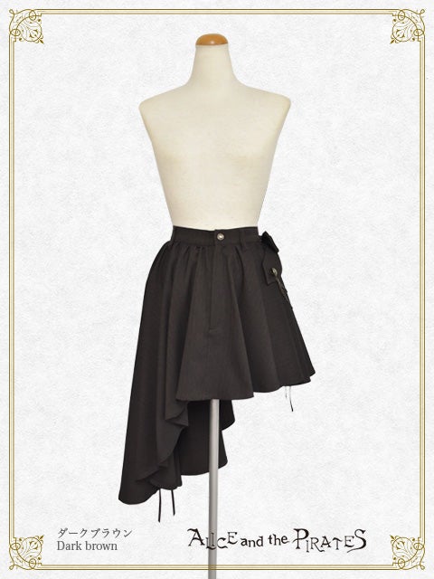 アリペリン5 Herringbone Asymmetrical Overskirt by Alice and the Pirates