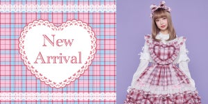 Heart Bib Skirt (Tartan) by Angelic Pretty Heart Bib Skirt (Tartan) by Angelic Pretty