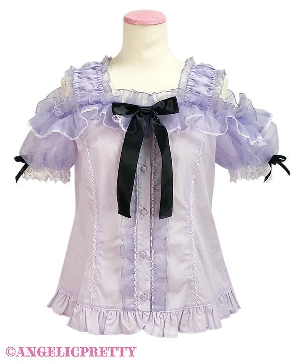 Frill See-Through Off-Shoulder Blouse (2025 2nd release) by